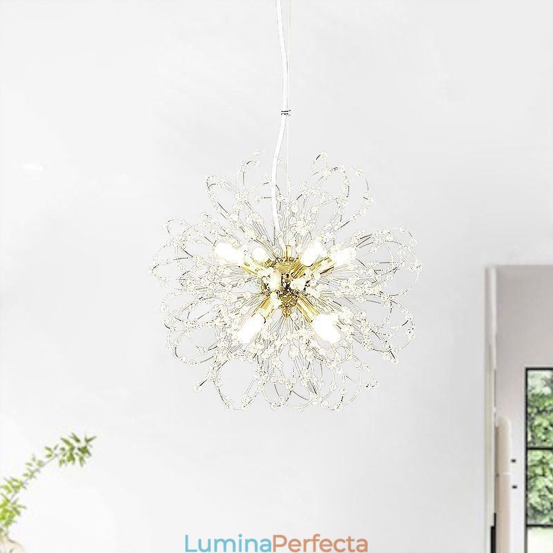 Candelabru elegant din cristal de păpădie