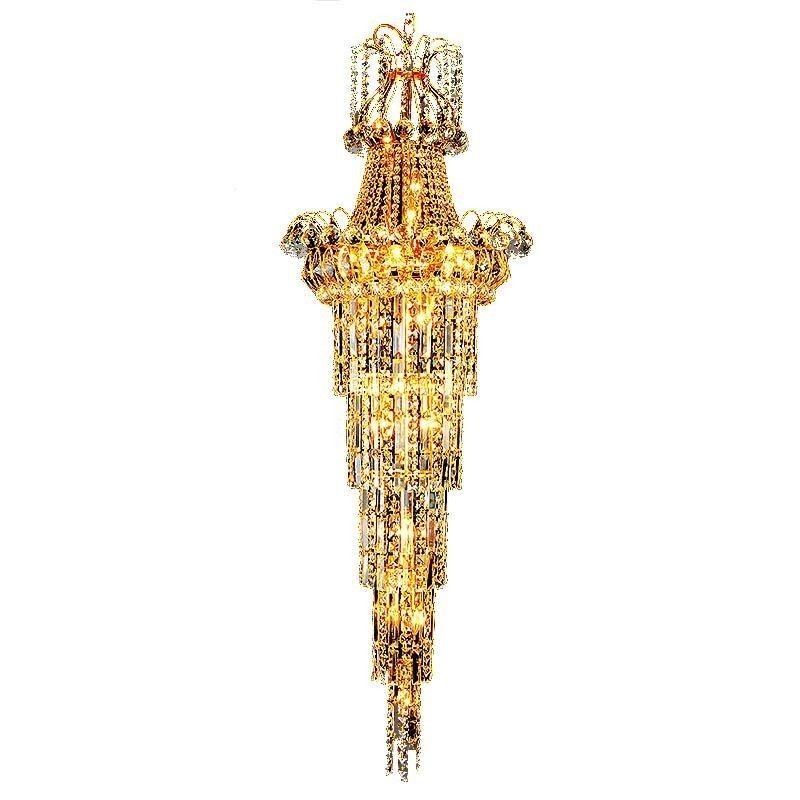 Candelabru de cristal cu pandantiv lung european