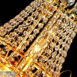 Candelabru de cristal cu pandantiv lung european
