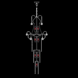 Candelabru de cristal cu pandantiv lung european
