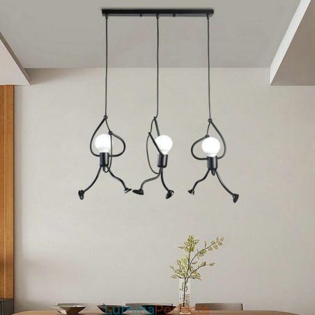 Lampă suspendată modernă Lampă creativă în formă de omuleț Lumină individuală pentru casă Lampă suspendată modernă Lampă creativă în formă de omuleț Lumină individuală pentru casă