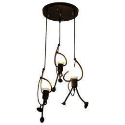 Lampă suspendată modernă Lampă creativă în formă de omuleț Lumină individuală pentru casă