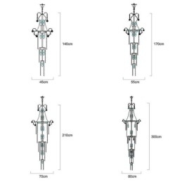 Candelabru de cristal cu pandantiv lung elegant