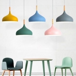 Lampă suspendată modernă Lampă macaron din aluminiu Lumină reglabilă acasă