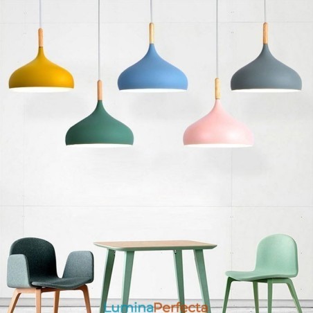 Lampă suspendată modernă Lampă macaron din aluminiu Lumină reglabilă acasă Lampă suspendată modernă Lampă macaron din aluminiu Lumină reglabilă acasă
