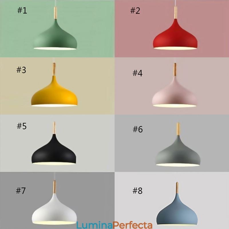 Lampă suspendată modernă Lampă macaron din aluminiu Lumină reglabilă acasă