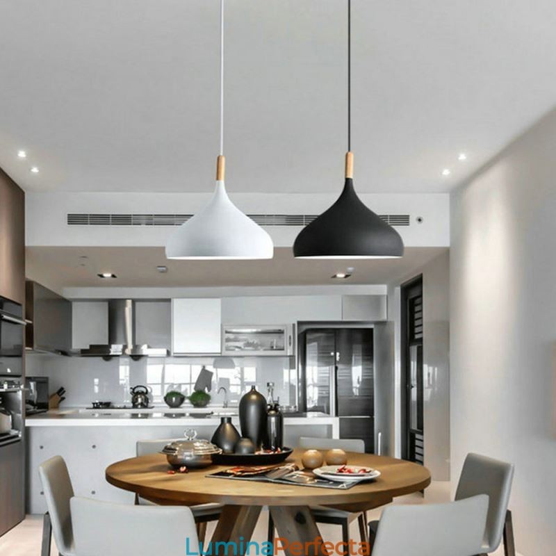 Lampă suspendată modernă Lampă macaron din aluminiu Lumină reglabilă acasă