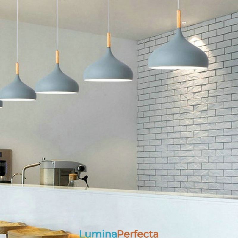 Lampă suspendată modernă Lampă macaron din aluminiu Lumină reglabilă acasă