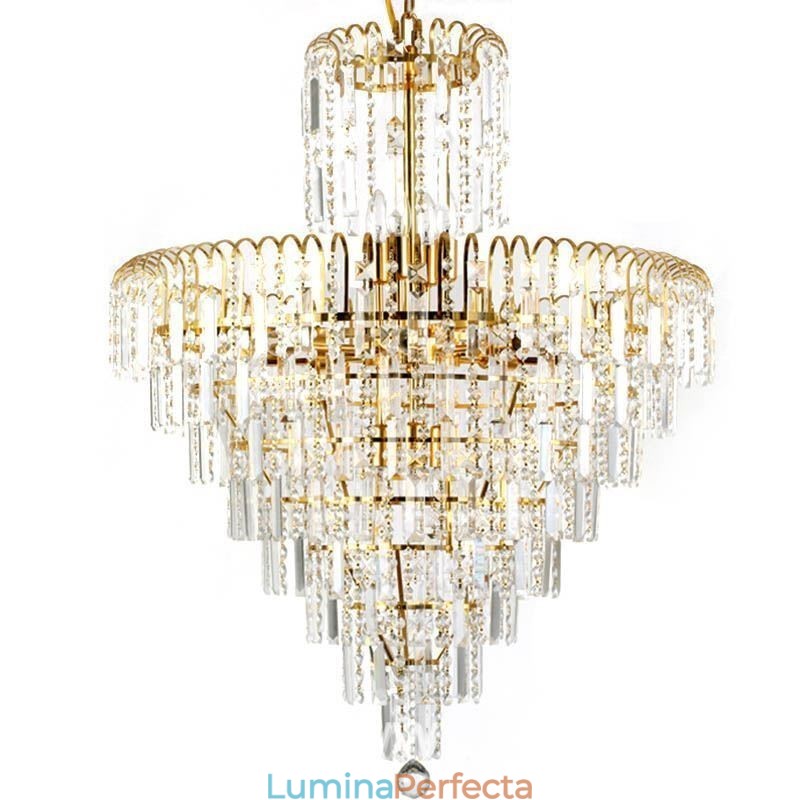 Candelabru conic modern, elegant, de cristal