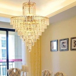 Candelabru conic modern, elegant, de cristal