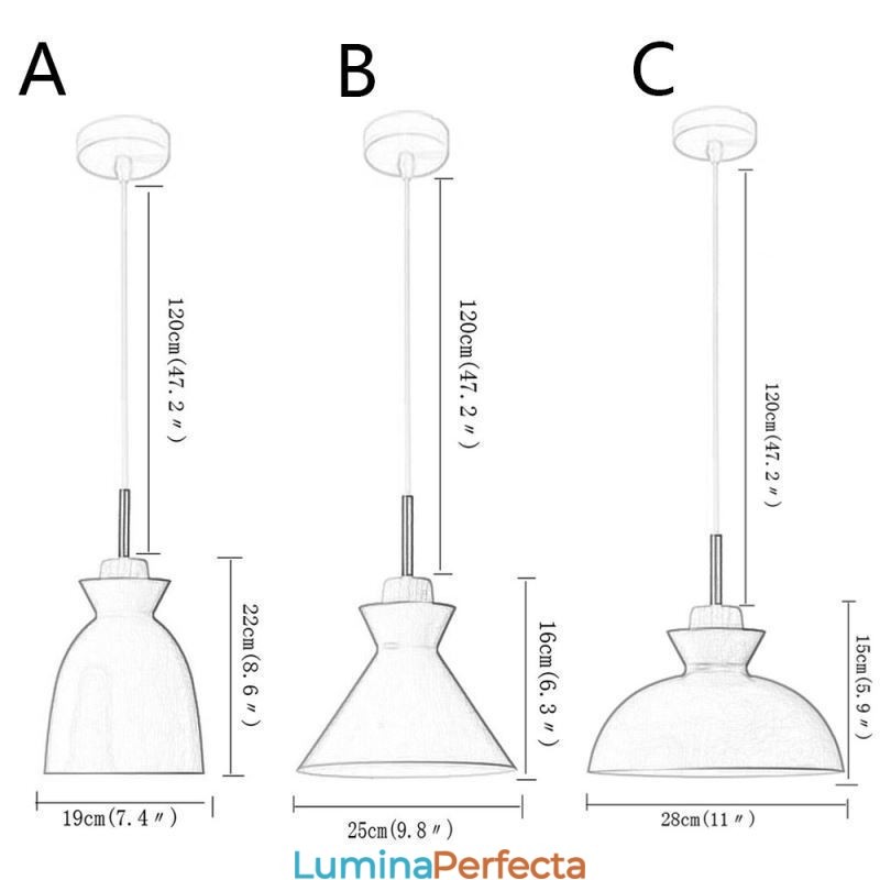 Lampă suspendată Nordic Metal Dom Macaron Culori Lampă