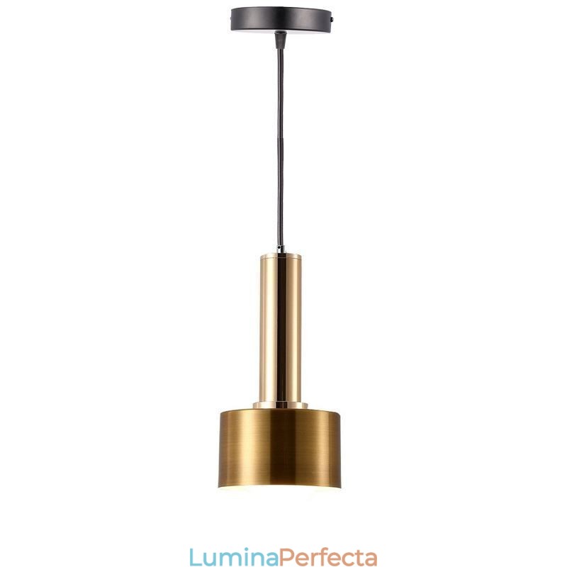 Lampă suspendată modernă, simplă, în formă de cilindru. Lampă de iluminat din aluminiu