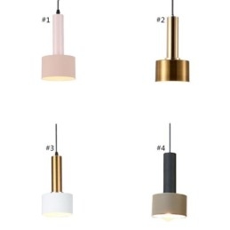 Lampă suspendată modernă, simplă, în formă de cilindru. Lampă de iluminat din aluminiu