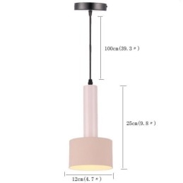 Lampă suspendată modernă, simplă, în formă de cilindru. Lampă de iluminat din aluminiu