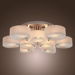 Candelabru modern, contemporan, din metal cromat, montat încastrat