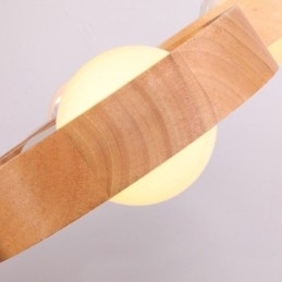 Lampă de suspendare nordică unică din lemn