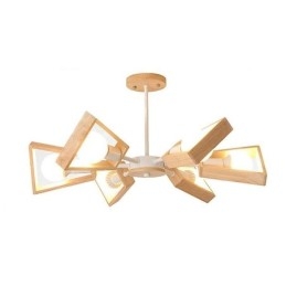 Candelabru modern în formă de evantai Lampă elegantă din lemn