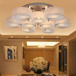 Candelabru modern, contemporan, din metal cromat, montat încastrat