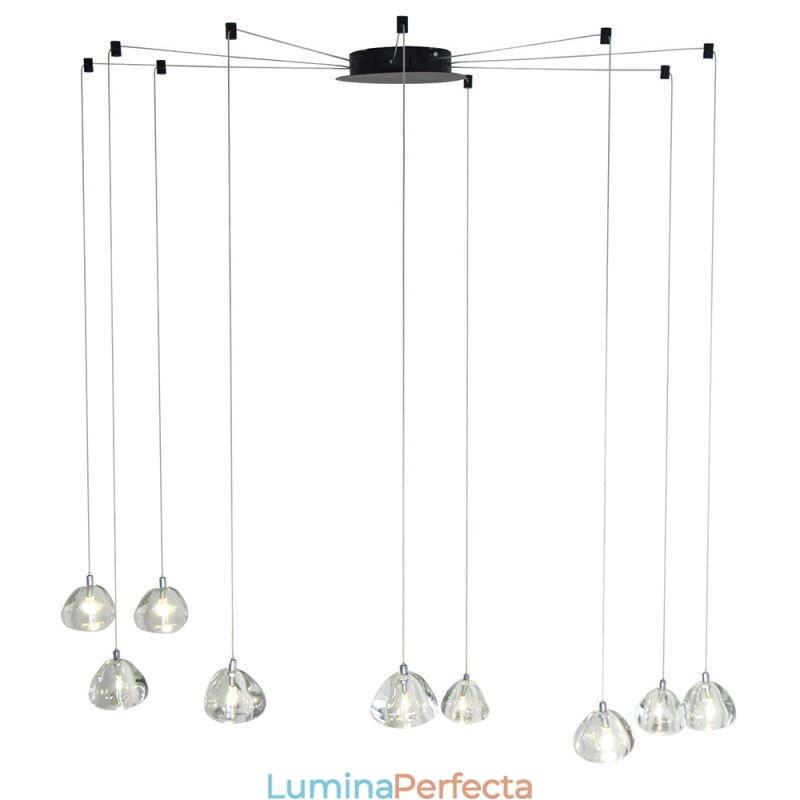 Lumină suspendată modernă Candelabru de cristal Lampă de iluminat acasă