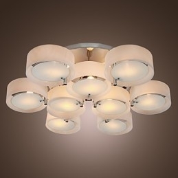 Candelabru modern, contemporan, din metal cromat, montat încastrat