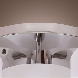 Candelabru modern, contemporan, din metal cromat, montat încastrat