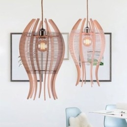 Lampă suspendată DIY Nordic Wood Fish