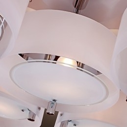 Candelabru modern, contemporan, din metal cromat, montat încastrat