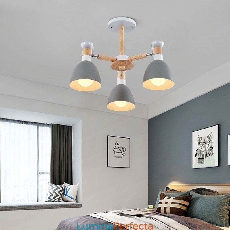 Candelabru creativ din lemn nordic Macaron