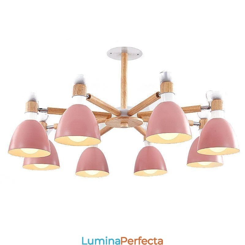 Candelabru creativ din lemn nordic Macaron