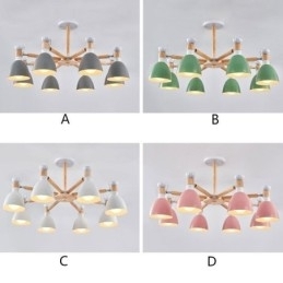 Candelabru creativ din lemn nordic Macaron