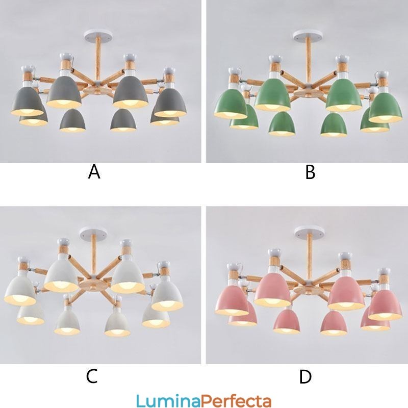 Candelabru creativ din lemn nordic Macaron