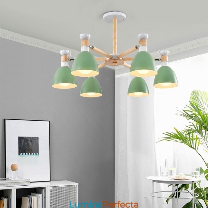 Candelabru creativ din lemn nordic Macaron