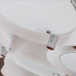 Candelabru modern, contemporan, din metal cromat, montat încastrat