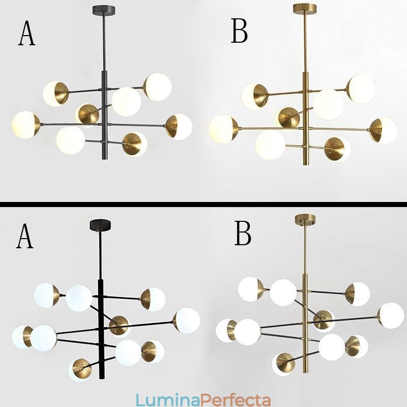 Lampă suspendată contemporană Magic Bean Sputnik Candelabru