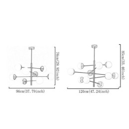 Lampă suspendată contemporană Magic Bean Sputnik Candelabru