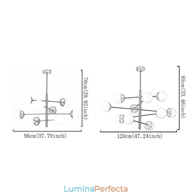 Lampă suspendată contemporană Magic Bean Sputnik Candelabru