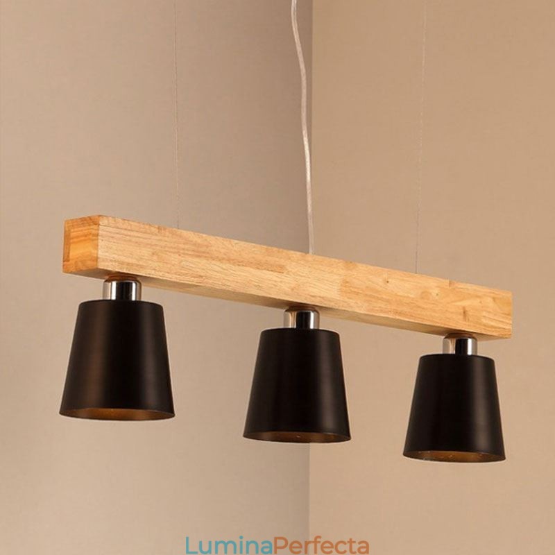 Candelabru Nordic din Lemn Cafenea Unică Dreptă