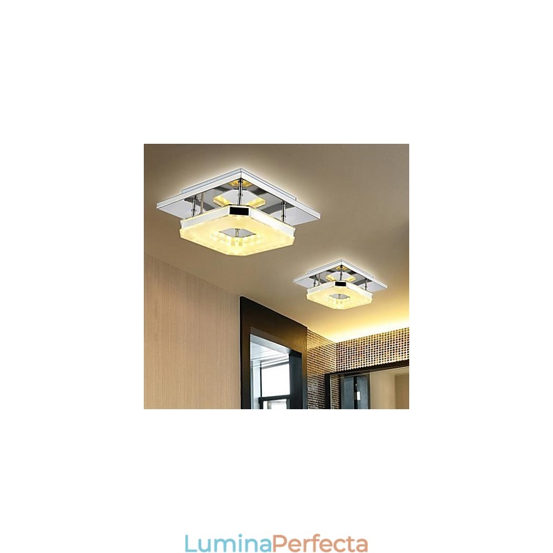 Montaj acrilic încastrabil 1 lumină oțel inoxidabil acrilic modern galvanizat