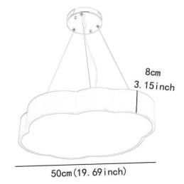 Lampă suspendată Lampă modernă simplă în nor Iluminat creativ din desene animate