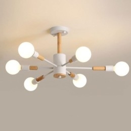 Lampă de suspendare nordică Creative Magic Bean Log Pendant Lampă