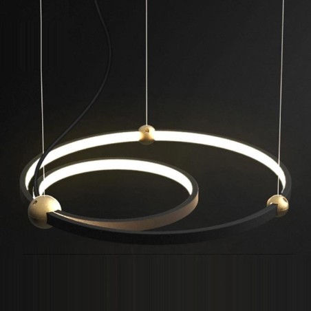 Lampă suspendată Circle Negru 2 Inele Lampă suspendată Circle Negru 2 Inele