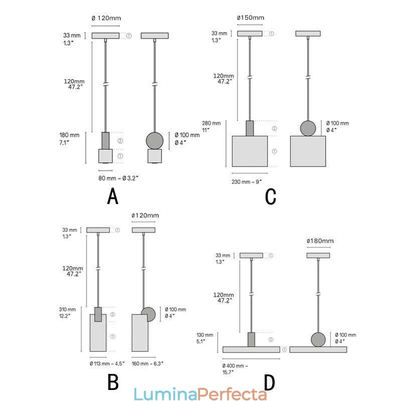 Lampă suspendată modernă Lampă acril nordică Iluminare cu geometrie
