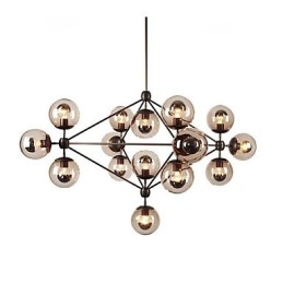 Candelabru 15 Lumini Sticla Bile Lumini Retro Exterior Garaj Metal