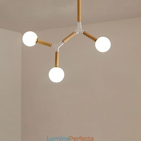 Lampă suspendată Nordic Magic Bean Iluminat creativ din lemn Lampă suspendată Nordic Magic Bean Iluminat creativ din lemn