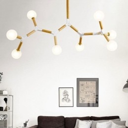 Lampă suspendată Nordic Magic Bean Iluminat creativ din lemn