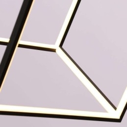 Lampă suspendată neagră Iluminare cub geometric