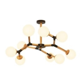 Lampă suspendată Nordic Magic Bean Corp de iluminat creativ din lemn