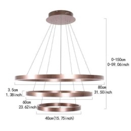 Lampă suspendată Drawing Craft Lampă 3 Inele 80+60+40cm