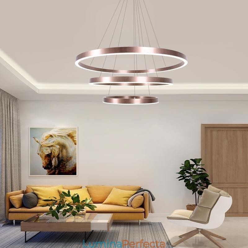 Lampă suspendată Drawing Craft Lampă 3 Inele 80+60+40cm