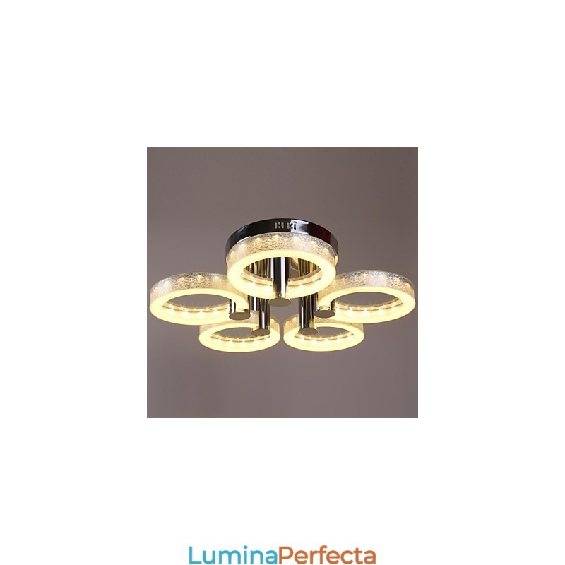 Candelabru acrilic cu 5 lumini (finisaj cromat)